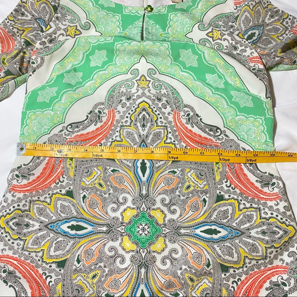 Banana Republic Women’s Tunic Warm Neutral Paisley Dress Size 0P - Picture 4 of 6